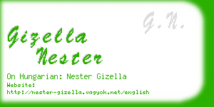 gizella nester business card